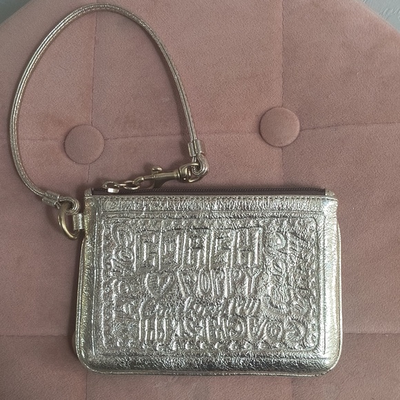 Coach Handbags - Coach Gold Poppy Wristlet